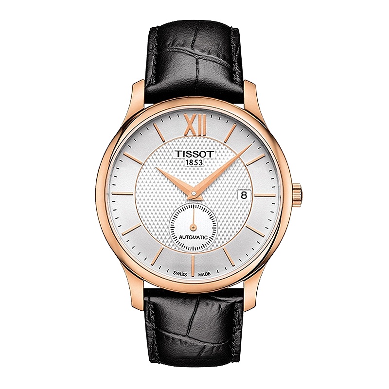 Tissot天梭俊雅系列皮带男士自动机械表T063.428.36.038.00