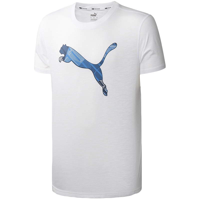 PUMA彪马男装大logo运动服休闲跑步健身短袖T恤519025