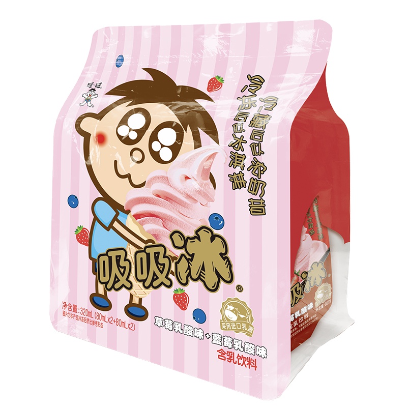 旺旺 吸吸冰综合包 (草莓味+蓝莓味) 80g*4