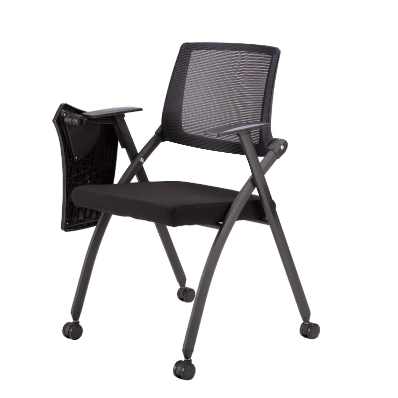 办公家具带写字板折叠椅 学习会议椅 网布培训椅
