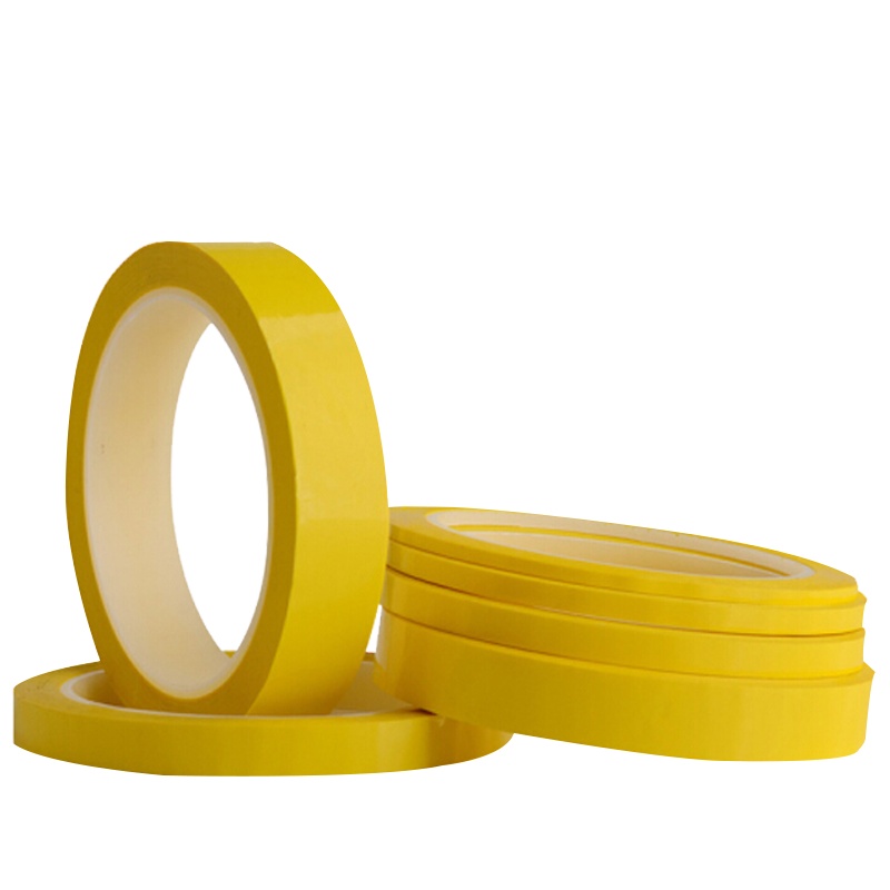 冰禹 SNll-129 桌面定位胶带 6S标识划线胶带 无痕警示线 彩色白标示贴条 黄色 10mm*66m/3个