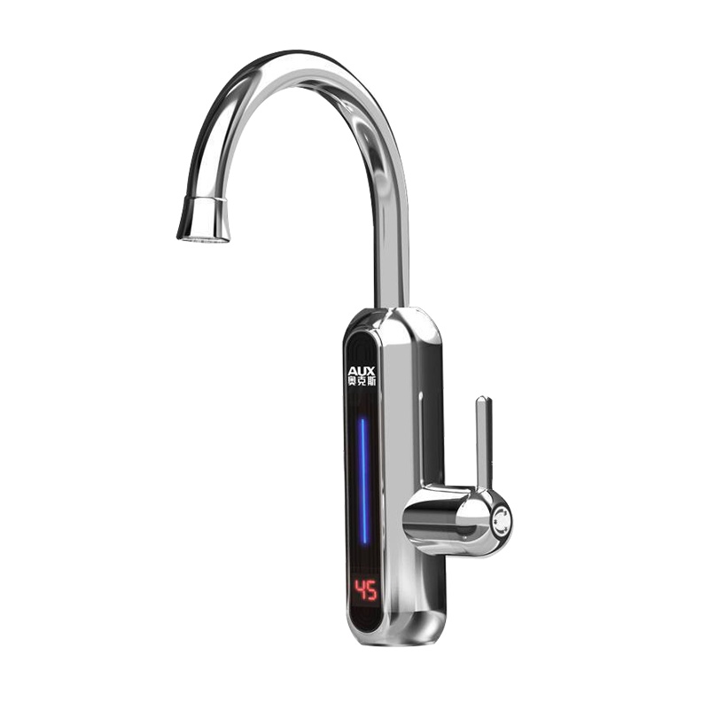 奥克斯(AUX)即热式电热水龙头厨房小厨宝下进水款数码温显SGX3银色