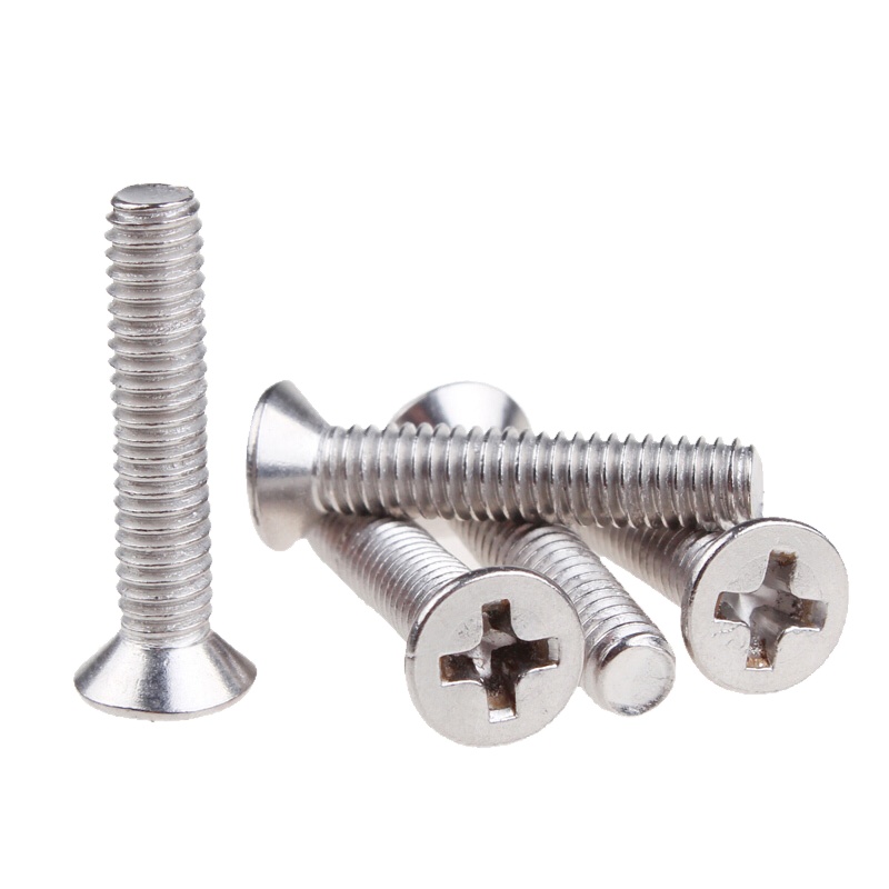 安赛瑞 21832国标不锈钢十字平头螺丝 304不锈钢螺丝钉 十字槽沉头螺钉M6*16mm(150枚装)