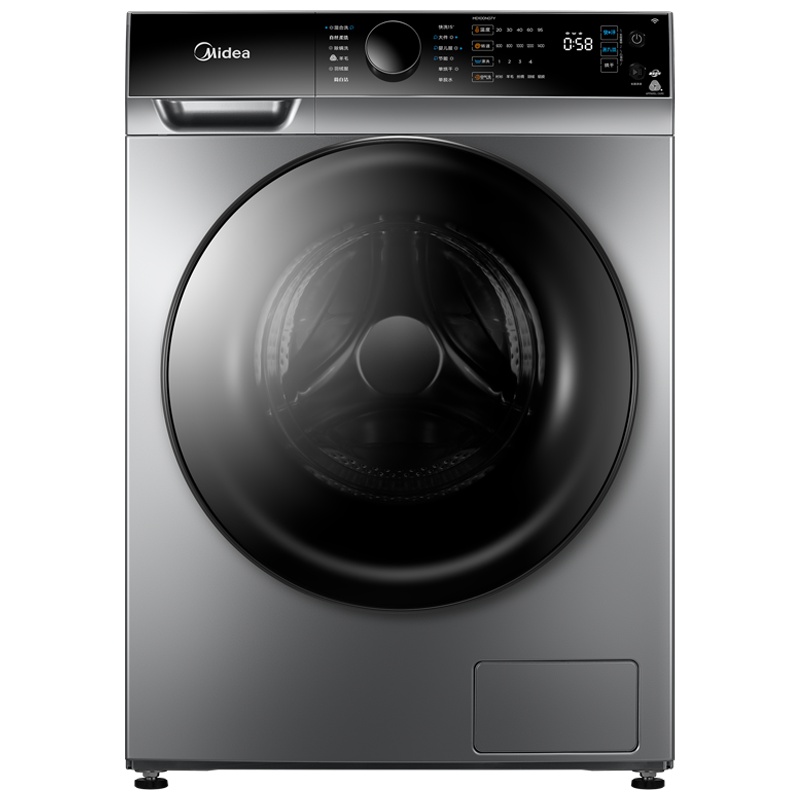 美的(Midea)10公斤 滚筒洗衣机 直驱变频 纳米银离子除菌 巴赫银 MG100N07Y