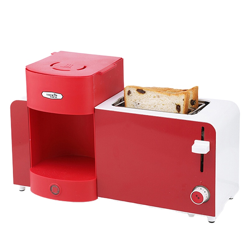 乐扣乐扣(Lock&Lock)二合一早餐机(多士炉、咖啡机) EJB327RED