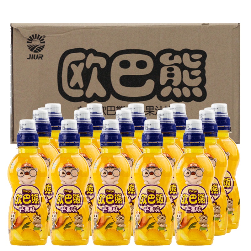马来西亚进口 九日欧巴熊芒果果汁饮料250ml*24瓶整箱饮料