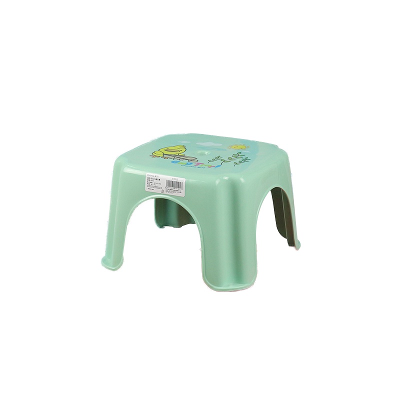 茶花印花母婴幼儿童凳子塑料凳正方形小凳子板凳 0811(绿色)