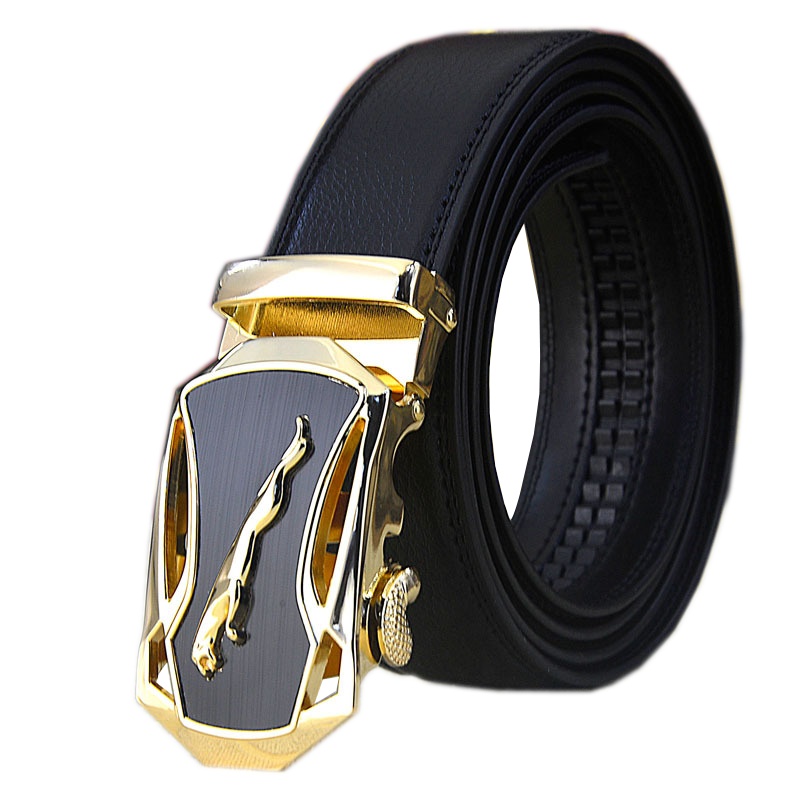 男士真皮皮带 青年真牛皮自动扣男士腰带 男式帅气学院休闲时尚裤带男 韩版时尚新潮个性男生男友裤腰带潮流商务百搭流行皮带