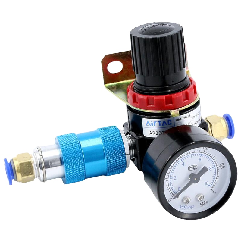 BONJEAN空压机空气减压阀气泵气动气体气压调节阀压力调压阀AR2000调节阀 BR4000带表带支架