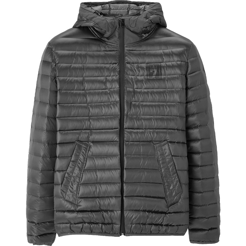 海一家男装2019冬季短款连帽轻薄时尚辑行款式外穿羽绒服男