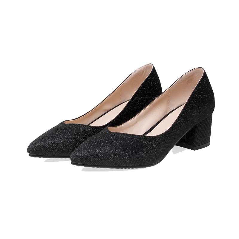 Tiauny 胖脚高跟鞋适合脚宽肥的女鞋单鞋女2019秋款大码41-43加肥40胖y1--8