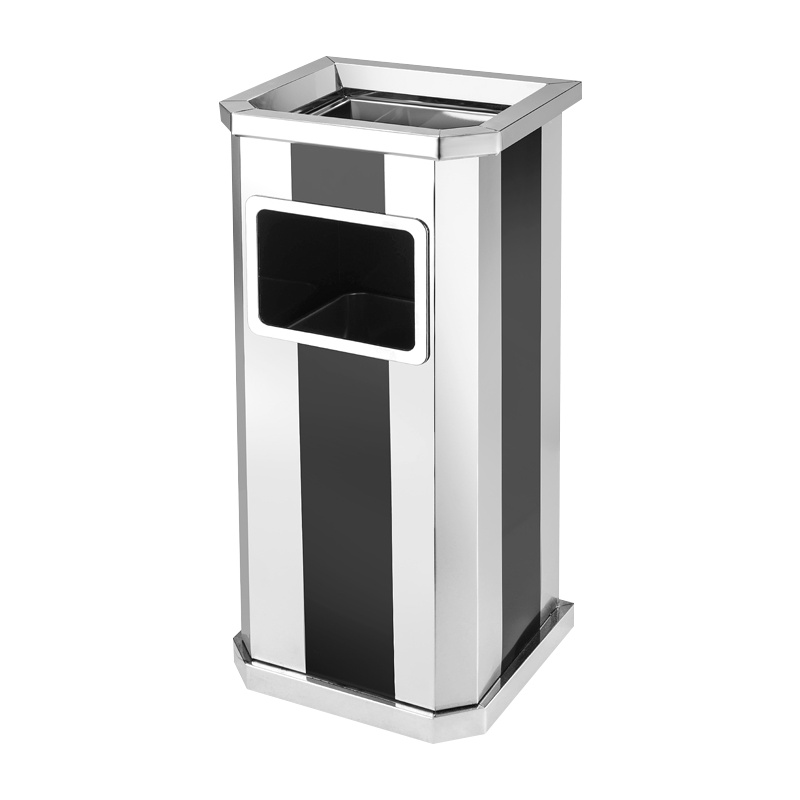 阿拉贡不锈钢酒店大堂垃圾桶烟蒂柱灭烟桶带烟灰缸室外吸烟区电梯口立式