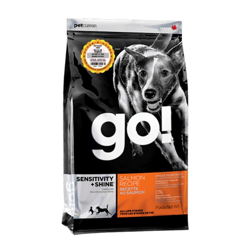 Petcurean Go!go狗粮25磅/11.3kg低敏美毛系列三文鱼全犬粮进口天然狗粮犬主粮