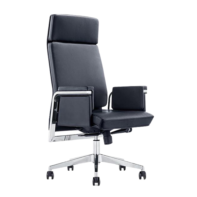[理政]办公椅 皮质老板椅 皮椅 家用电脑椅 可升降带滚轮带扶手转椅