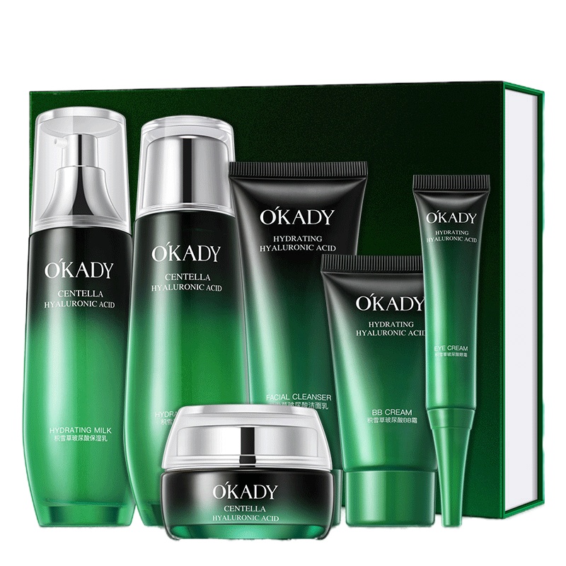 欧佩（OKADY）积雪草玻尿酸补水六件套 护肤礼盒