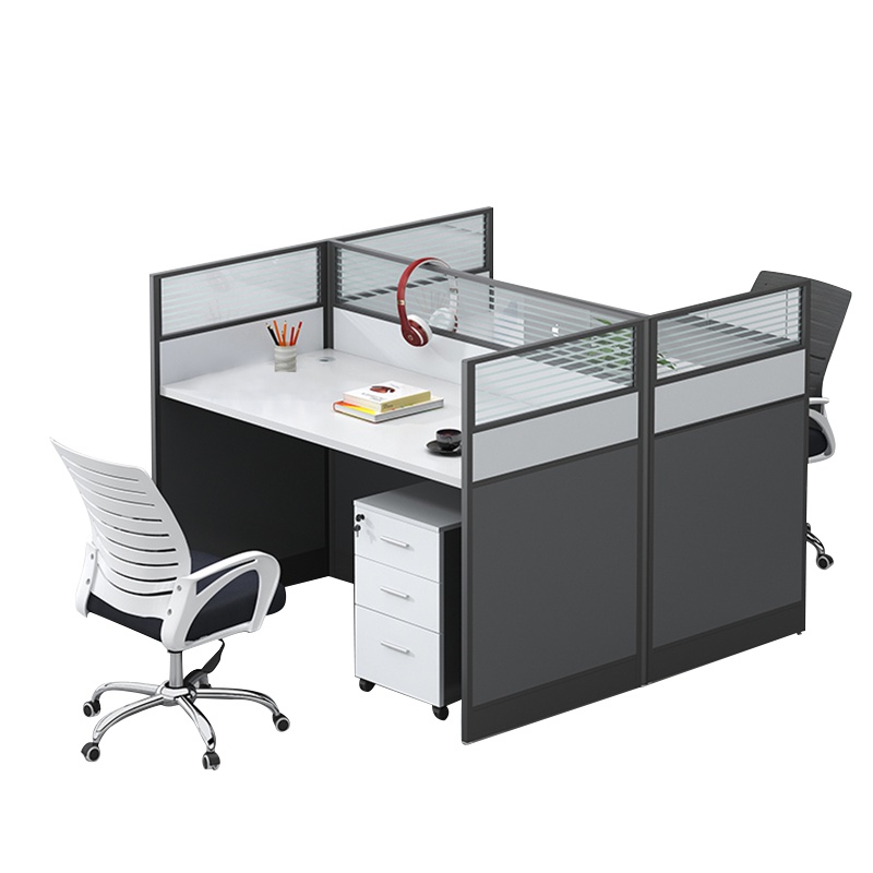 [晋美升]职员四人位办公桌简约现代公司办工作桌屏风双人电脑办工桌椅组合