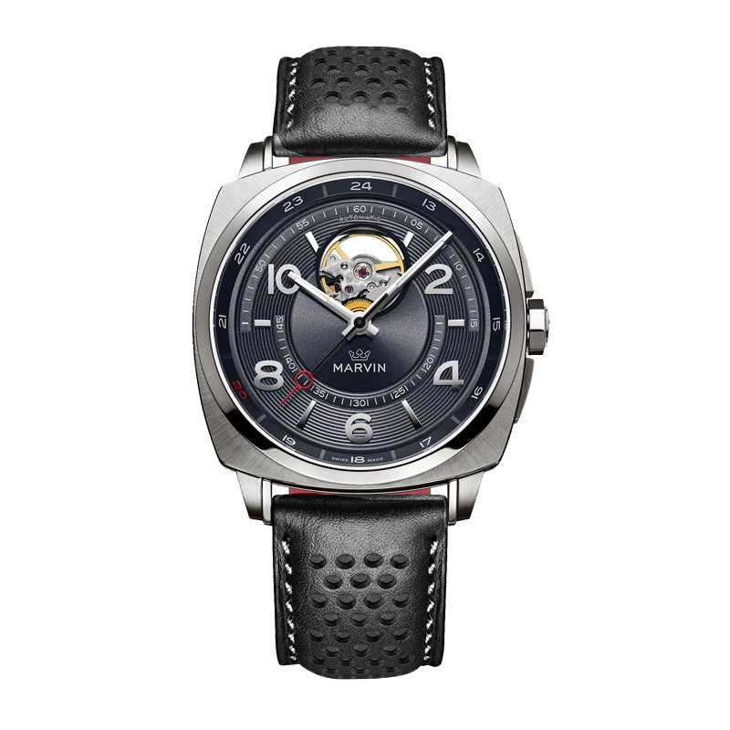 摩纹(MARVIN)瑞士手表莫尔顿系列休闲皮带自动机械男士手表M119.13.48.64