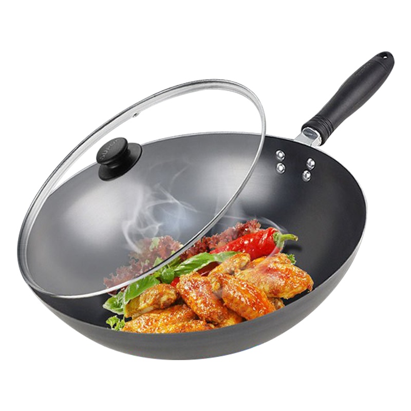 苏泊尔(supor)炒锅轻炒锅不生锈铁锅精铸炒锅圆底锅燃气灶明火专用 FC32P2 32cm 带盖