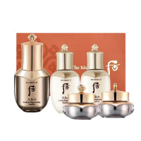 [中样五件套]韩国Whoo后套装套盒 后天气丹水乳霜中小样五件套 天气丹华泫花献5件套装套盒 女士面部化妆品护肤套装礼盒