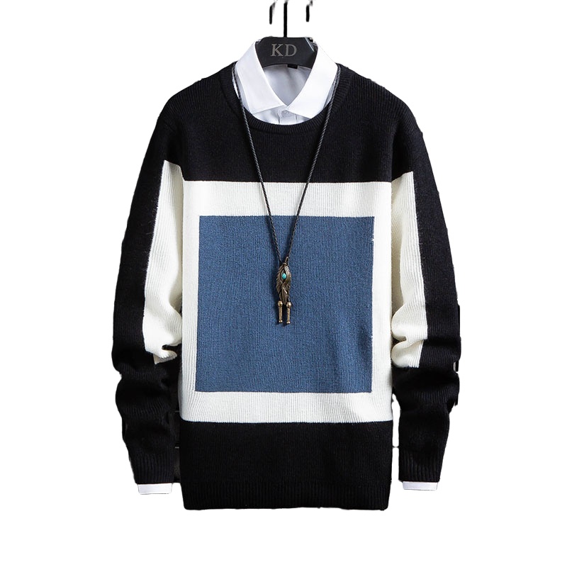 茜靓CHYLLIRN2020秋冬季新款毛衣男圆领针织衫韩版潮宽松打底线衫外套