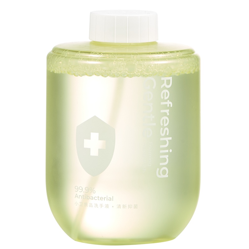 小米生态链小卫智能自动感应泡沫洗手机替换液抑菌款家用替换液瓶杀菌消毒儿童洗手液抑菌护肤保湿（青柠绿替换液）