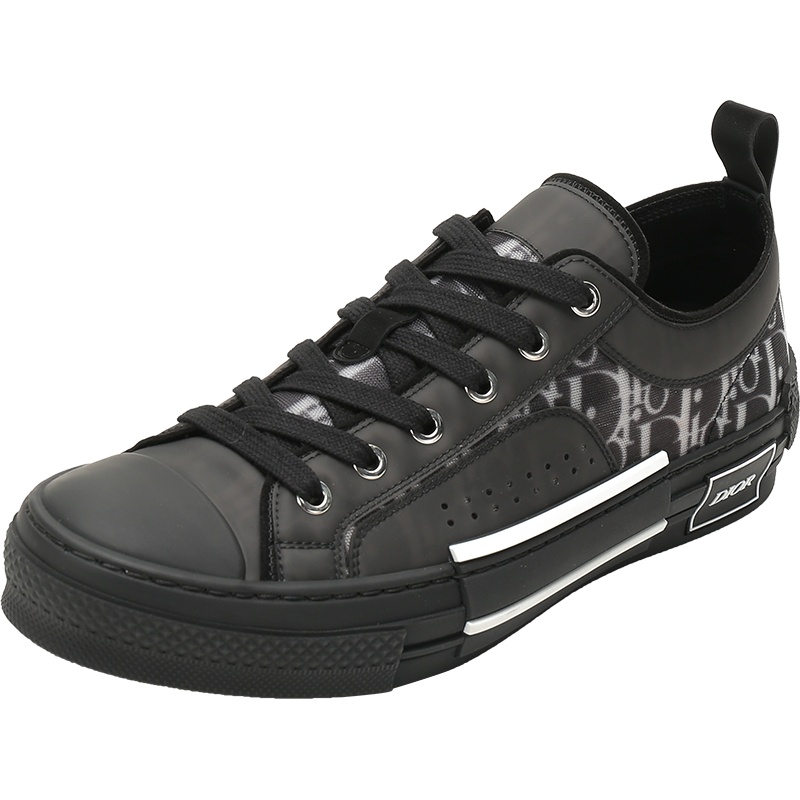 DIOR HOMME 迪奥 男士帆布等透明材质拼接B23系带休闲运动鞋板鞋 3SN249YJP
