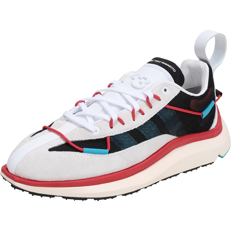 Y-3 男女同款织物配皮系带休闲运动鞋 FX1414