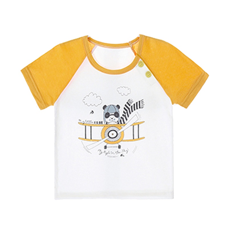 小素材宝宝纯棉短袖婴儿T恤女童夏装儿童男童夏季半袖衫上衣童装中大童