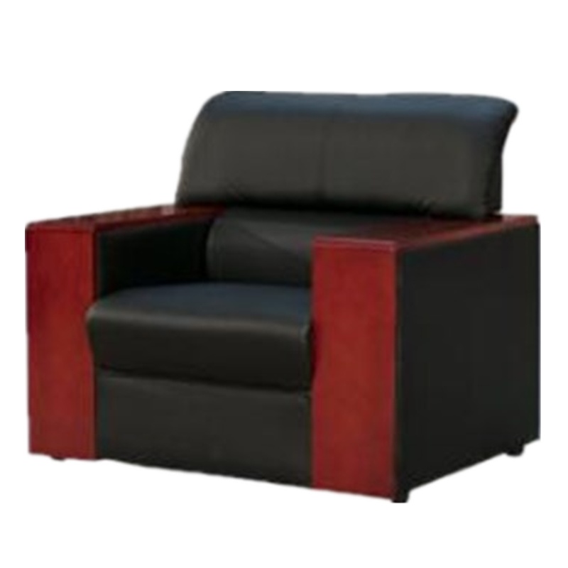 丰甲办公沙发商务沙发实木扶手单人位