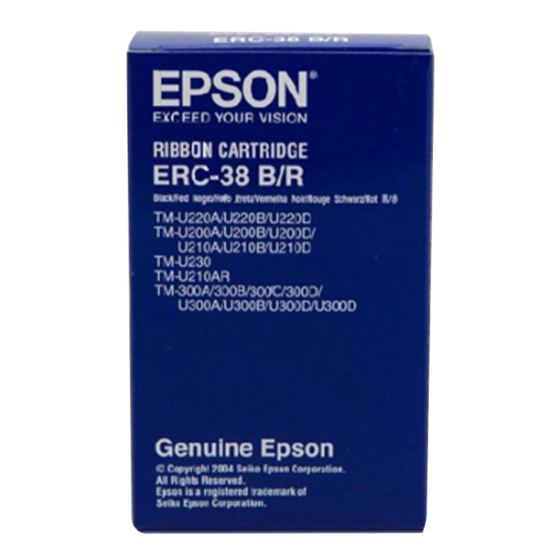 爱普生(EPSON) ERC-38B/R 色带架黑/红双色(包含芯)(适用于EPSON ERC30/34/38/TM2