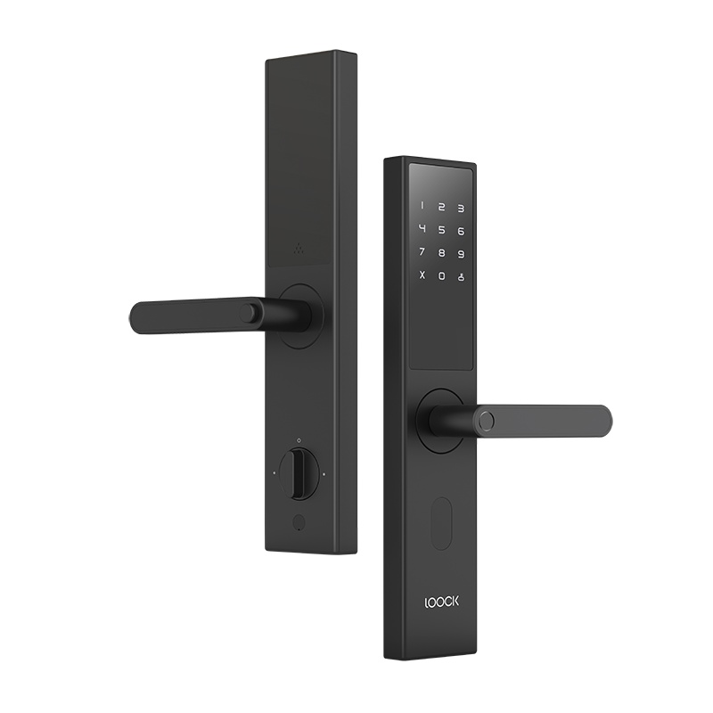 （Loock）鹿客smart智能门锁指纹密码锁 手机蓝牙机械钥匙 耀岩黑色 适配系统ios;Android右开门