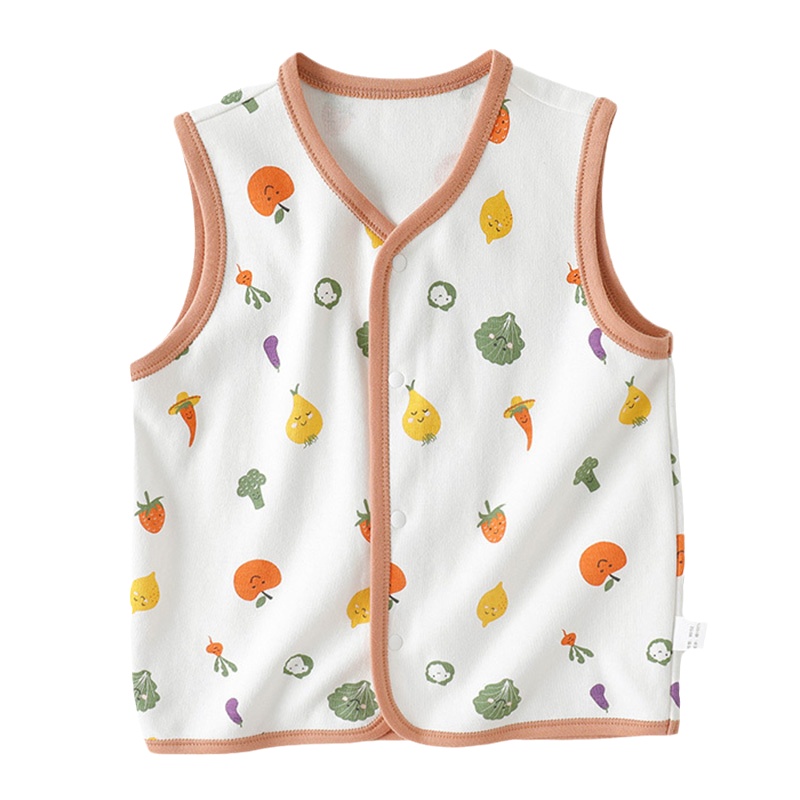 猫人儿童马甲宝宝春秋纯棉背心男童单排扣短袖马夹男孩女孩外穿衣服