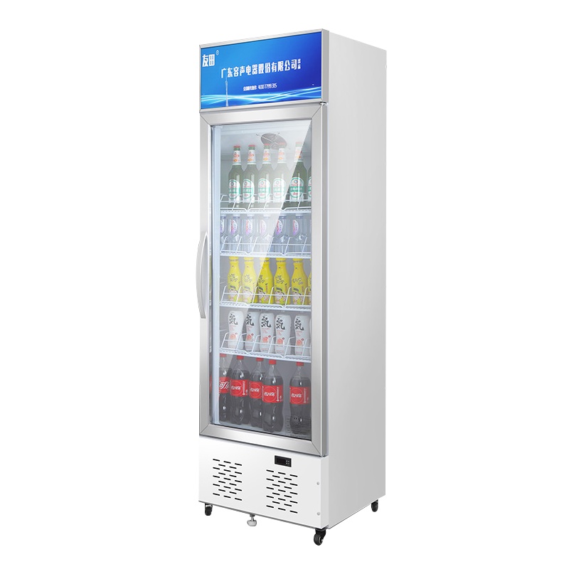 友田(YOUTIAN展示柜商用立式冷藏单门便利店保鲜饮料柜超市冰箱酒吧啤酒柜533L单门铝合金风冷