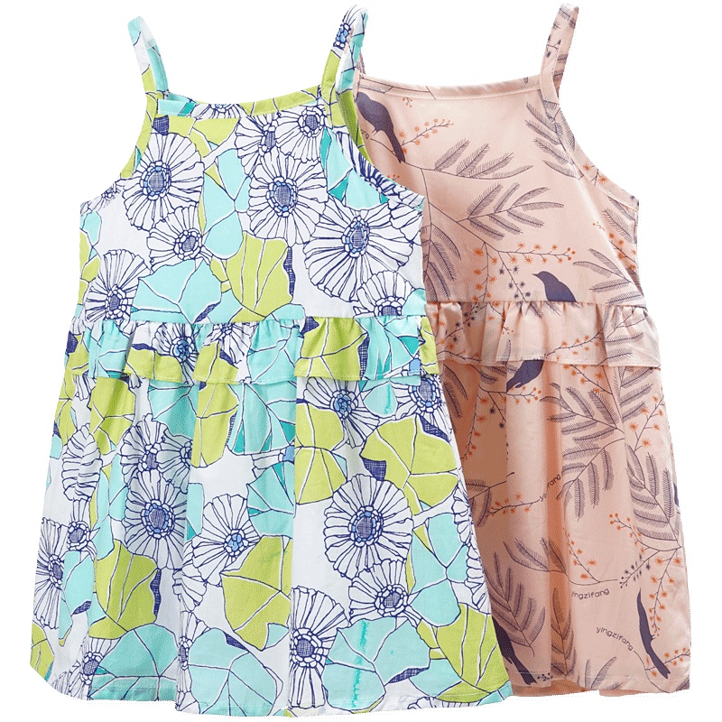 婴姿坊品牌夏季女宝宝女童花边吊带裙