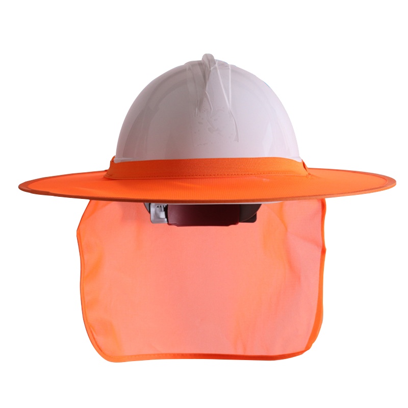 海斯迪克 HK-822 户外工地防晒帽 遮阳帽 遮阳板遮阳帽安全帽遮阳挡 (不含安全帽) 橙色/2个