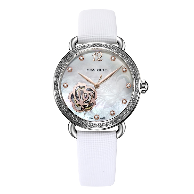 海鸥表(SEAGULL) 女士 自动机械手表 时尚百搭 玫瑰镂空 女表手表腕表713.17.6030LK