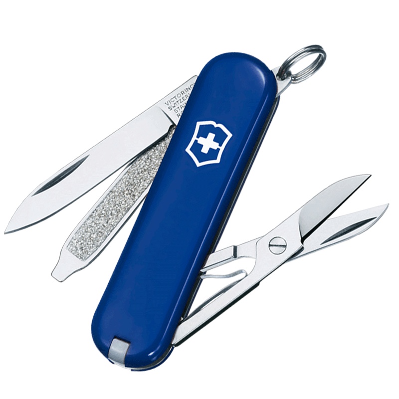 维氏瑞士军刀 58MM蓝色迷你典范0.6223.2折叠刀水果刀多功能刀
