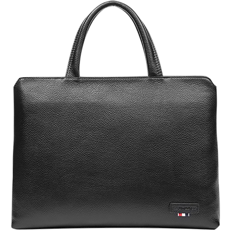 七匹狼(SEPTWOLVES)男士手提包公文包 商务牛皮横款手提袋休闲公务包男士简约真皮时尚男包电脑包