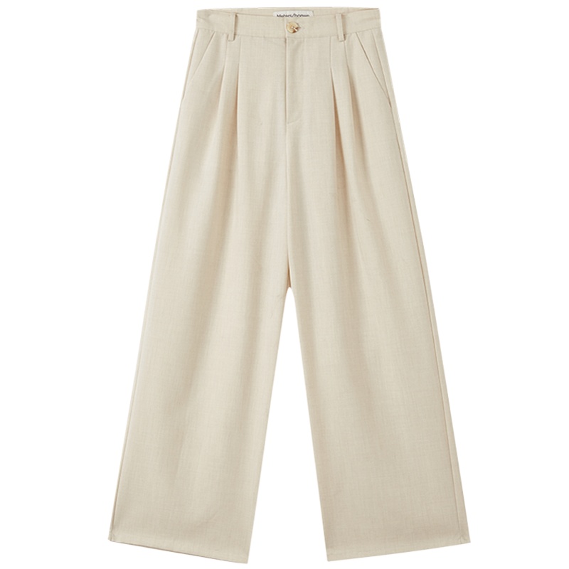 [1件5折价:60]美特斯邦威西装裤女宽松直筒新款秋季都市高腰垂感休闲长裤女