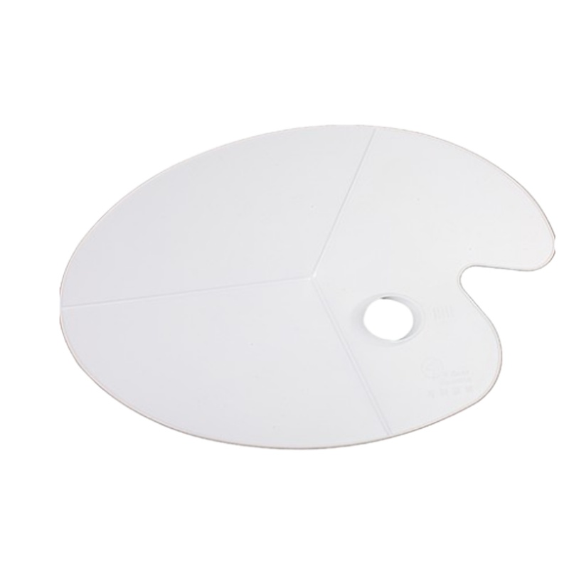 马利H015大号椭圆调色板梅花盘三线板木质水彩水粉丙烯油画调色盘调色板美术生专用调色纸本一次性可撕