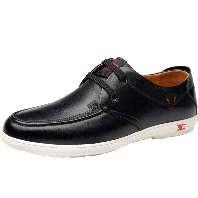 红蜻蜓男鞋春季2020新款百搭韩版潮流男士皮鞋男真皮休闲时尚板鞋