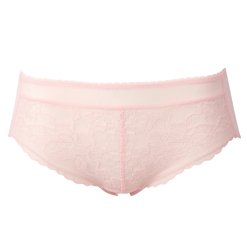 古今蕾丝中低腰平角内裤女士性感透明舒适透气 1F233