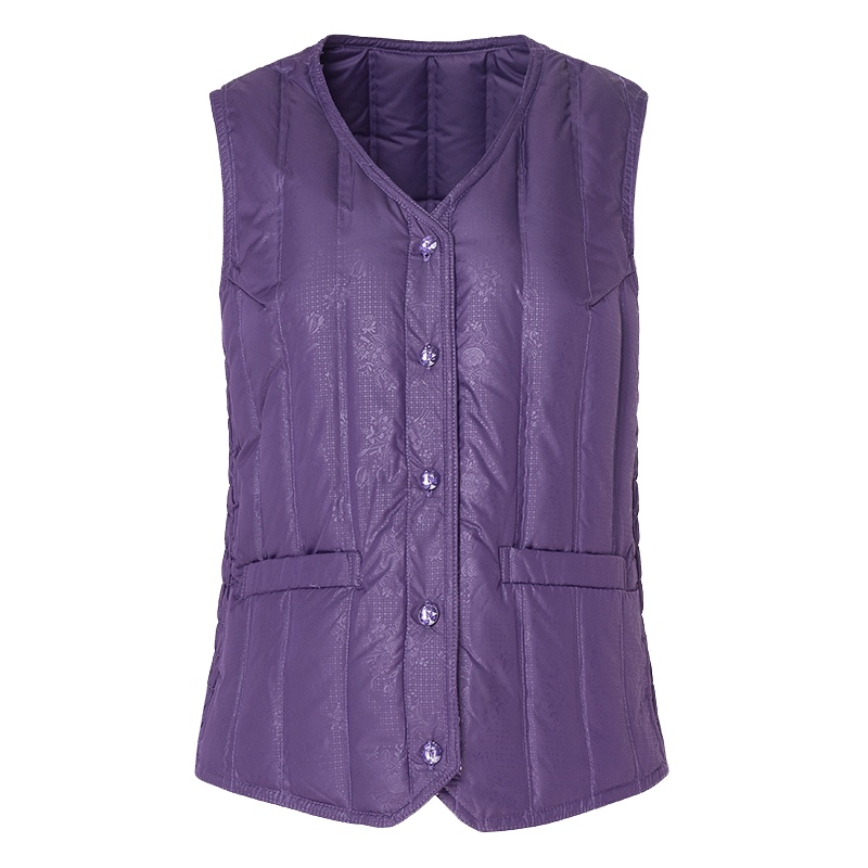 千仞岗中老年轻薄羽绒内胆女休闲短款妈妈装