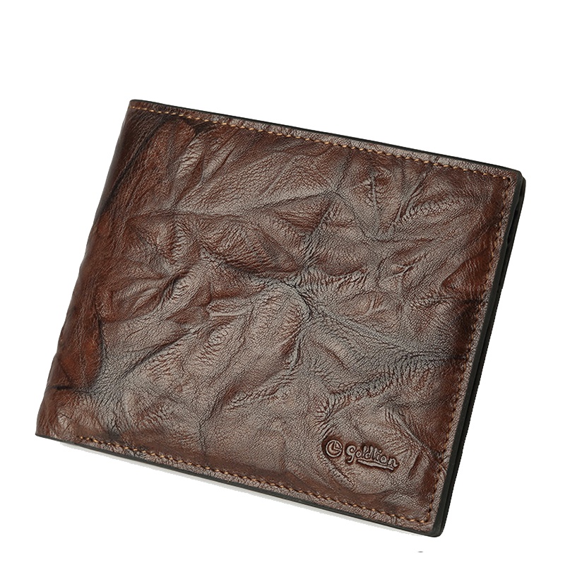 金利来(GOLDLION)男士钱包 头层牛皮多卡位横款钱包男多功能复古短款钱夹