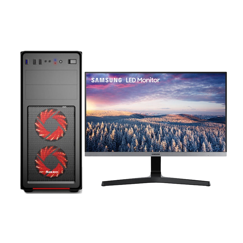 DIY 24英寸台式机电脑 定制(i5-9400F 16G 1T+250G 七彩虹1660 6G )500W 罗技键鼠