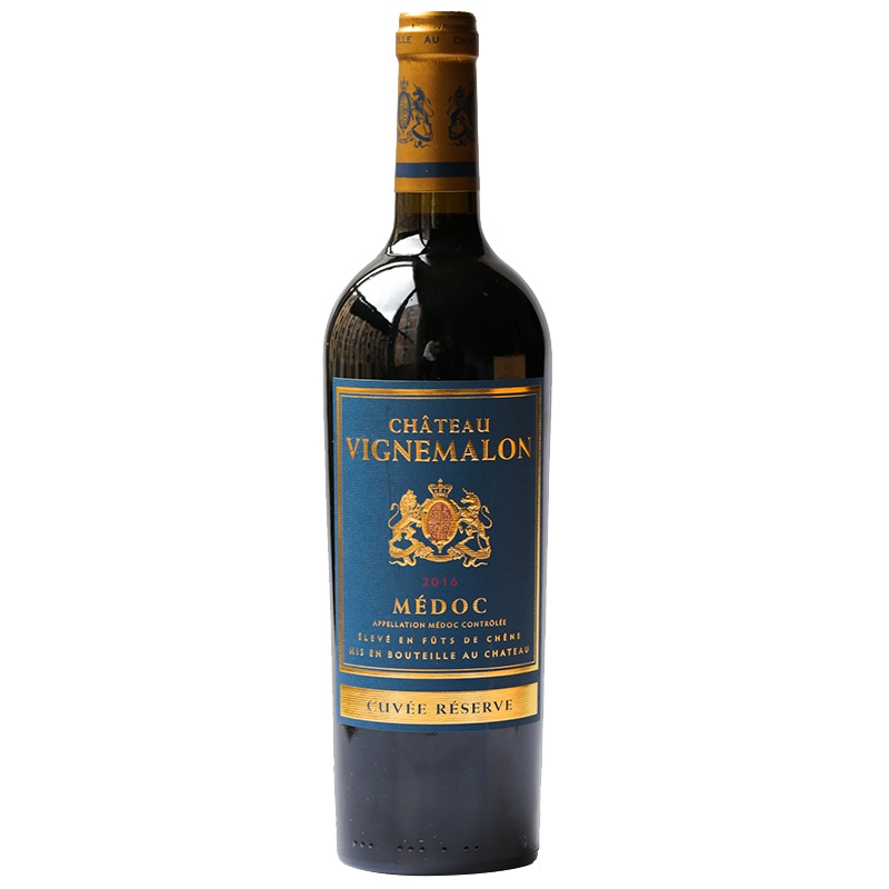 爱克维iCuvee精品酒 法国进口红酒 梅多克(Medoc)产区 维隆古堡干红葡萄酒 750ml 单支礼盒装