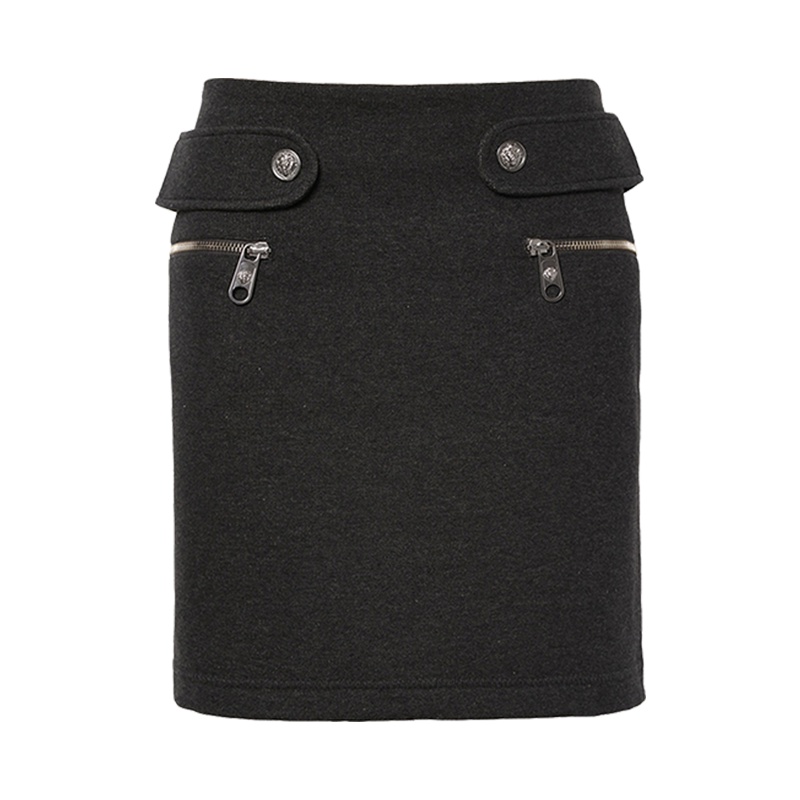 19ss新品 VERSUS VERSACE范思哲 女士拉链狮头金属装饰半身裙