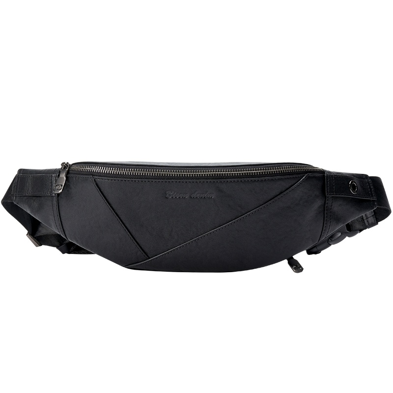 美洲野牛男士胸包斜挎包潮流休闲男包真皮单肩包男运动腰包小背包