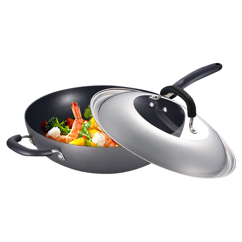 苏泊尔(SUPOR)炒锅不粘锅32cm少油烟不粘平底锅炒菜锅具家用炒锅电磁炉明火燃气通用 EC1232P02