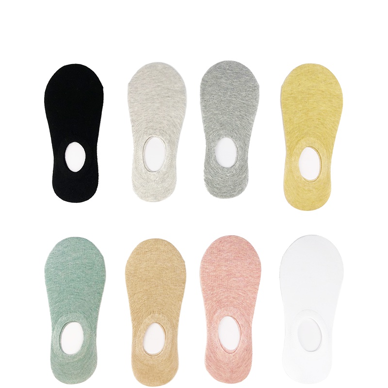 Heheng·和亨 2019年秋季新款纯色防滑隐形袜船袜四季运动棉袜女
